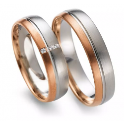 Gerstner trouwringen set 20420 14krt goud met diamant