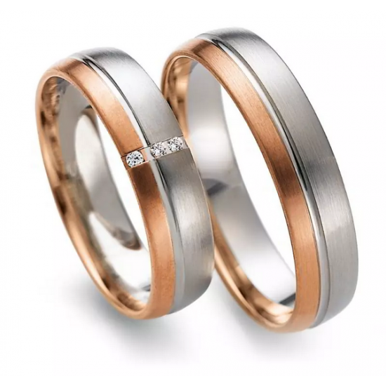 Gerstner trouwringen set 20420 14krt goud met diamant