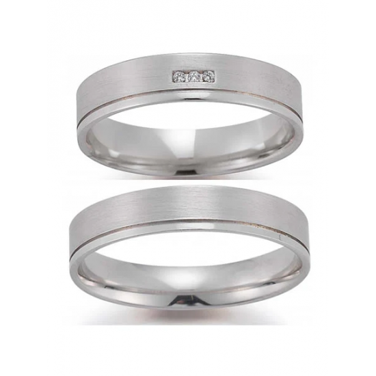 Gerstner trouwringen set 20421 14krt goud met diamant