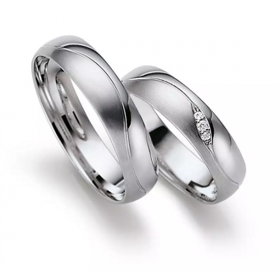 Gerstner trouwringen set 20422 14krt goud met diamant