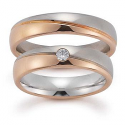 Gerstner trouwringen set 20500 14krt goud met diamant