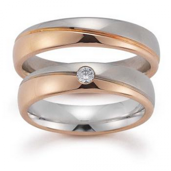 Gerstner trouwringen set 20500 14krt goud met diamant