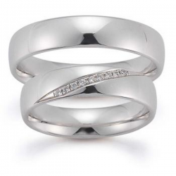 Gerstner trouwringen set 20501 14krt goud met diamant