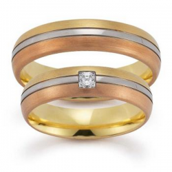 Gerstner trouwringen set 20503 14krt goud met diamant