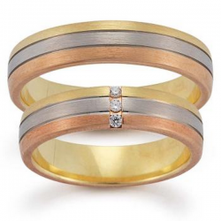 Gerstner trouwringen set 20505 14krt goud met diamant