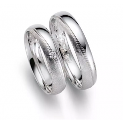 Gerstner trouwringen set 20704 14krt goud met diamant