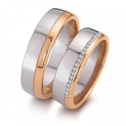 Gerstner trouwringen set 20878 14krt goud met diamant