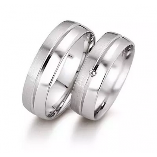 Gerstner trouwringen set 20912 14krt goud met diamant
