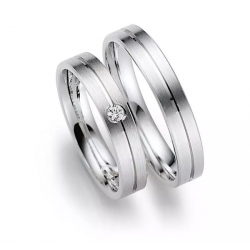 Gerstner trouwringen set 20918 14krt goud met diamant
