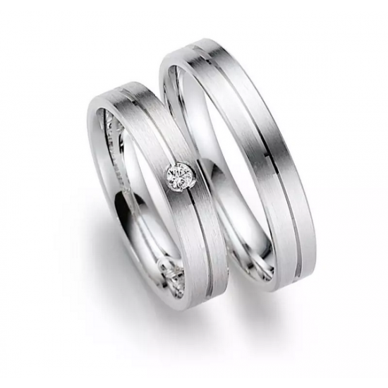 Gerstner trouwringen set 20918 14krt goud met diamant