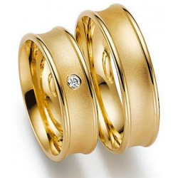 Gerstner trouwringen set 20952 14krt goud met diamant
