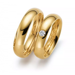Gerstner trouwringen set 26199 14krt goud met diamant