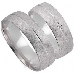 Gerstner trouwringen set 28067 14krt goud met diamant