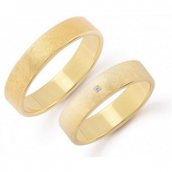 Gerstner trouwringen set 28069 14krt goud met diamant