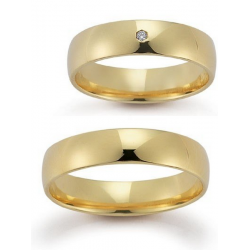Gerstner trouwringen set 28070 14krt goud met diamant
