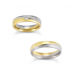 Gerstner trouwringen set 28228 14krt goud met diamant