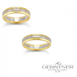 Gerstner trouwringen set 28231 14krt goud met diamant