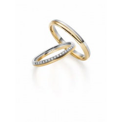 Gerstner trouwringen set 28774 14krt goud met diamant