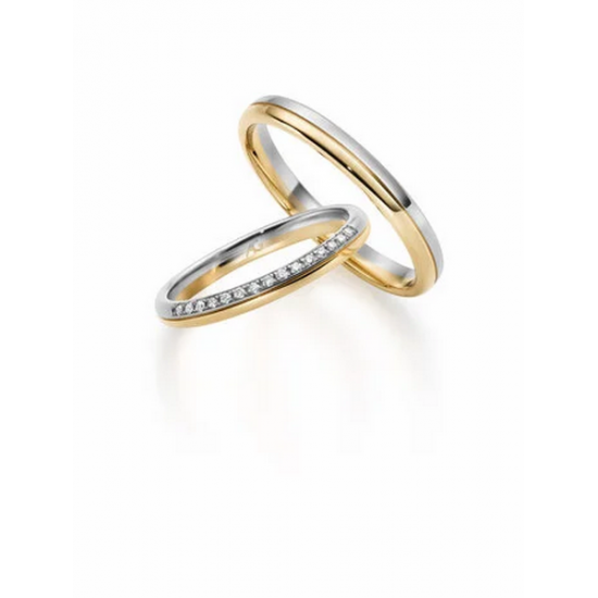Gerstner trouwringen set 28774 14krt goud met diamant