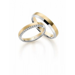 Gerstner trouwringen set 28779 14krt goud met diamant