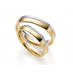 Gerstner trouwringen set 28780 14krt goud met diamant