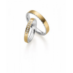 Gerstner trouwringen set 28781 14krt goud met diamant