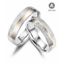 Marrya Trouwringen set SG-02 Zilver met Goud