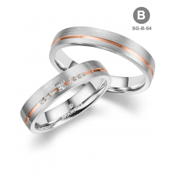 Marrya Trouwringen set SG-04 Zilver met Goud