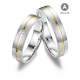 Marrya Trouwringen set SG-05 Zilver met Goud