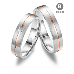 Marrya Trouwringen set SG-05 Zilver met Goud