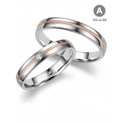 Marrya Trouwringen set SG-06 Zilver met Goud