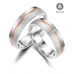 Marrya Trouwringen set SG-07 Zilver met Goud