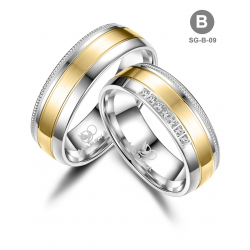 Marrya Trouwringen set SG-09 Zilver met Goud