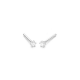 Gouden 14kt solitair oorstekers met diamant van 0,10ct