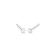 Gouden 14kt solitair oorstekers met diamant van 0,15ct