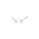 Gouden 14kt solitair oorstekers met diamant van 0,20ct