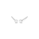 Gouden 14kt solitair oorstekers met diamant van 0,25ct
