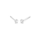 Gouden 14kt solitair oorstekers met diamant van 0,50ct