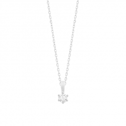 Gouden 14kt solitair hanger met diamant van 0,05ct