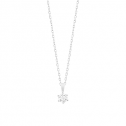 Gouden 14kt solitair hanger met diamant van 0,10ct