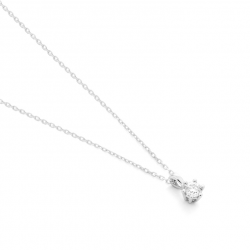 Gouden 14kt solitair hanger met diamant van 0,10ct
