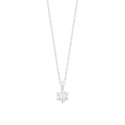 Gouden 14kt solitair hanger met diamant van 0,30ct