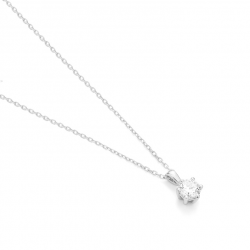 Gouden 14kt solitair hanger met diamant van 0,30ct