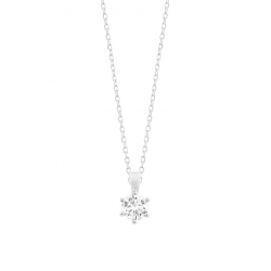 Gouden 14kt solitair hanger met diamant van 0,40ct