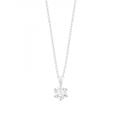 Gouden 14kt solitair hanger met diamant van 0,50ct