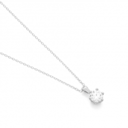 Gouden 14kt solitair hanger met diamant van 0,50ct