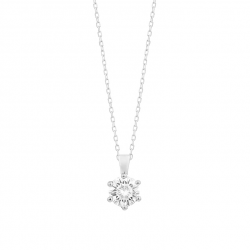 Gouden 14kt solitair hanger met diamant van 0,70ct