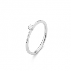 Gouden 14kt solitair ring met diamant van 0,05ct