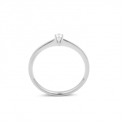 Gouden 14kt solitair ring met diamant van 0,05ct