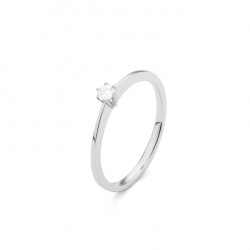Gouden 14kt solitair ring met diamant van 0,10ct